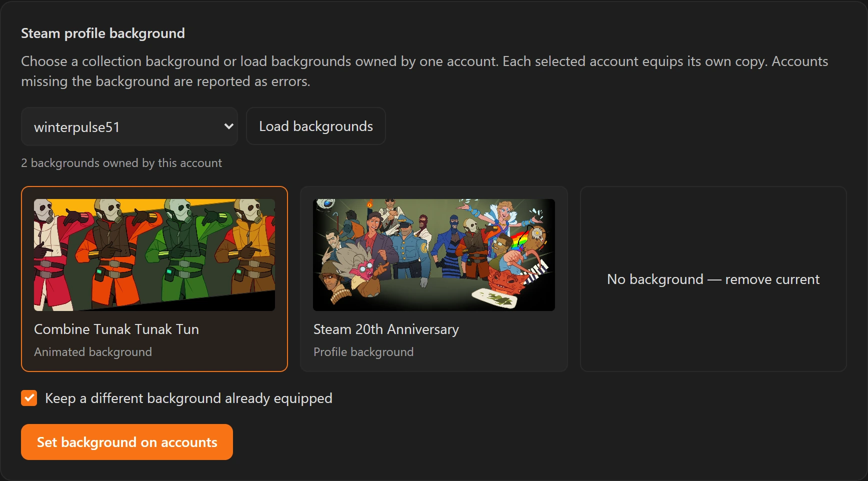 Background selection and protection against replacement